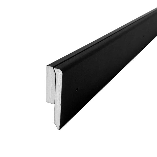 FlexiProof Integra-Trim Solid Gutter Drip Trim — Black, 2.5m