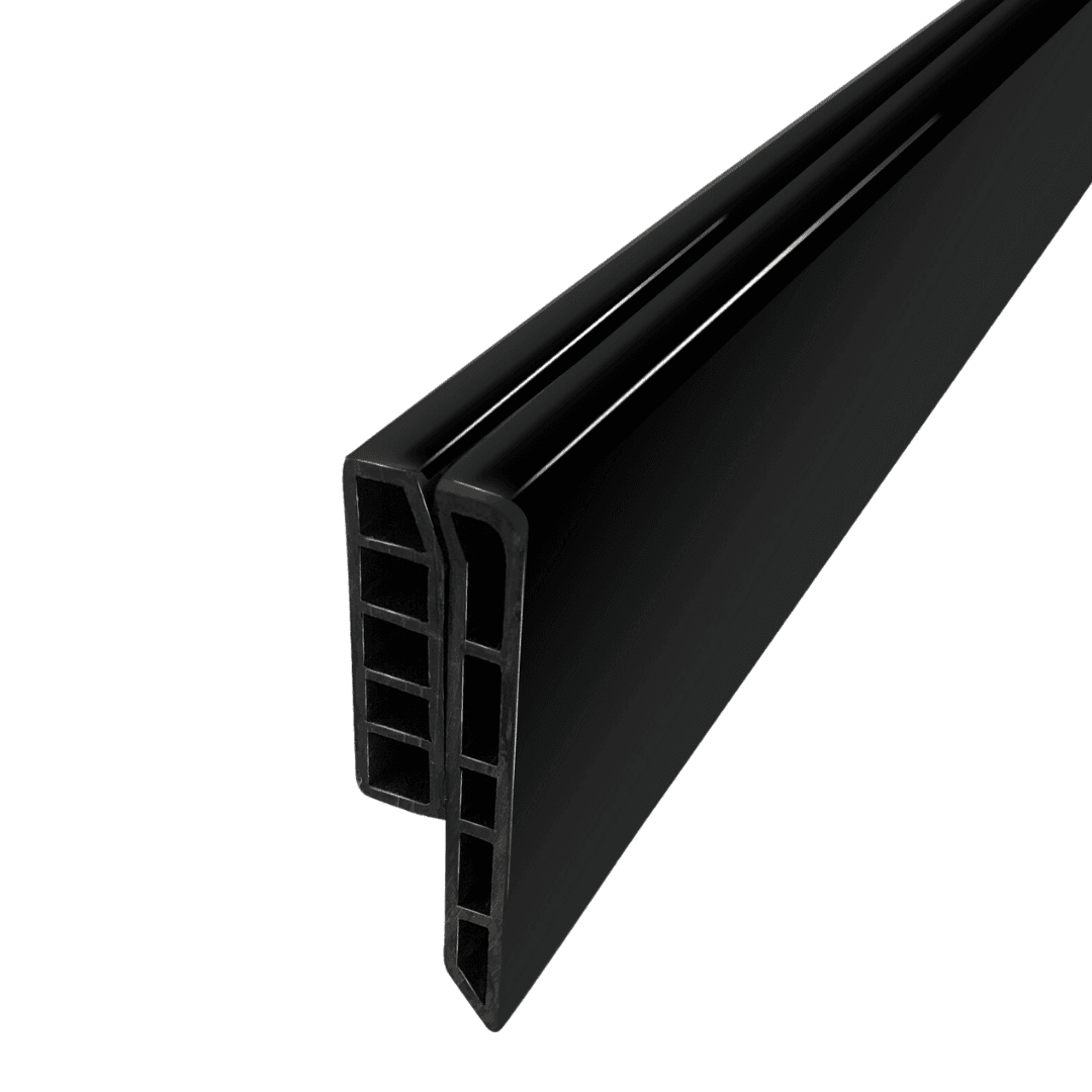 FlexiProof Integra-Trim Cellular Gutter Drip Trim — Black, 2.5m